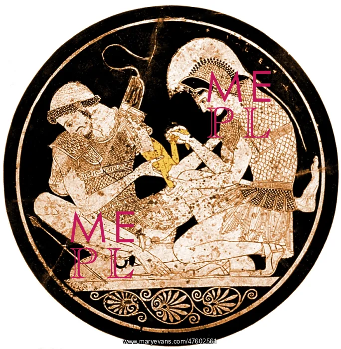 : Achilles Tending Patroclus Wounds : Achilles Tending Patroclus Wounds