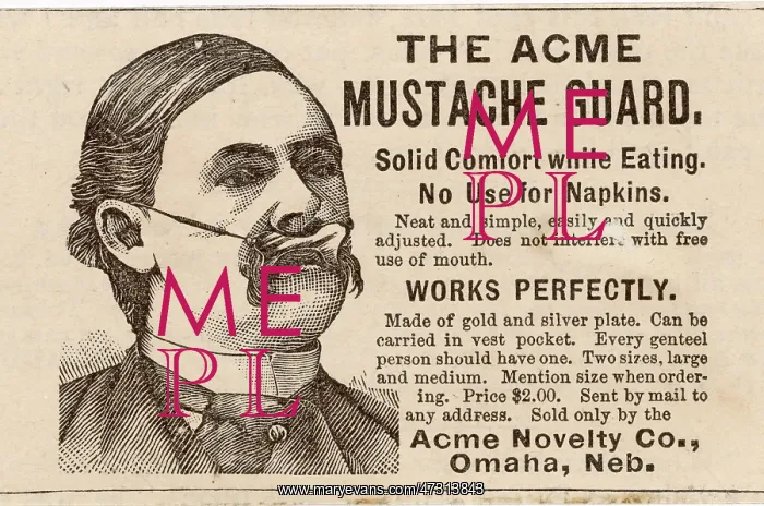 : Acme Moustache Guard advertisement : Acme Moustache Guard advertisement