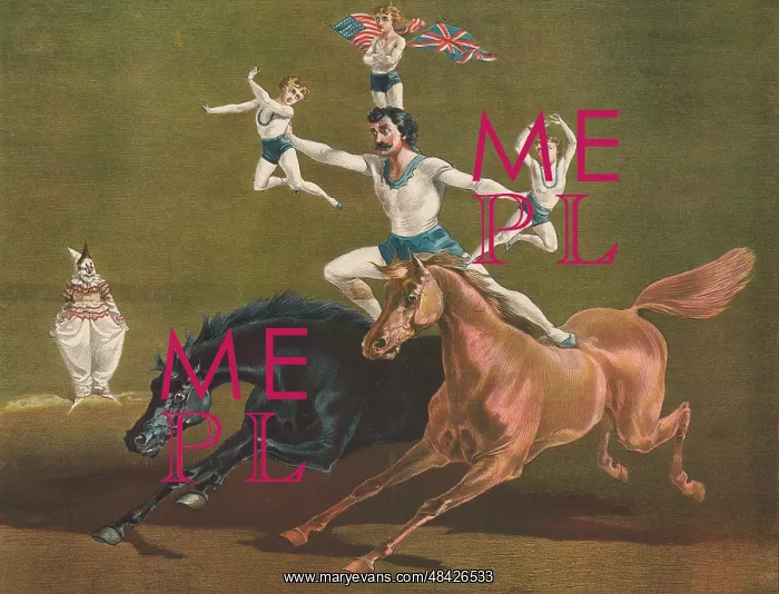 : Acrobats on horseback : Acrobats on horseback