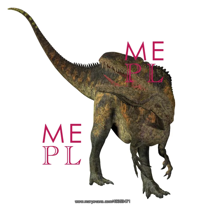  : Acrocanthosaurus dinosaur on white background