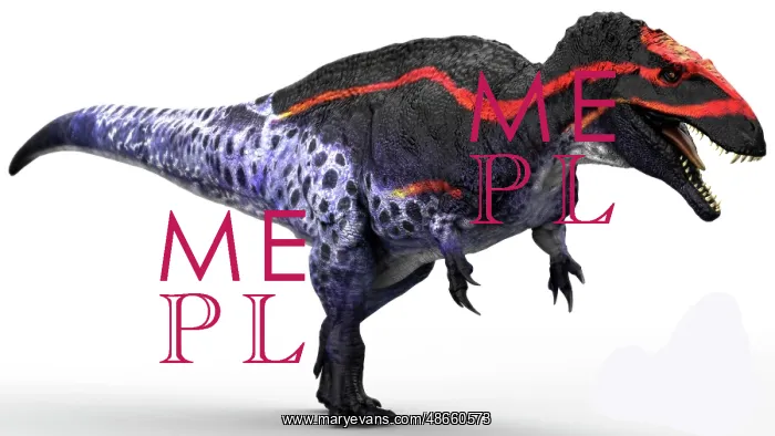 : Acrocanthosaurus dinosaur, white background : Acrocanthosaurus dinosaur, white background