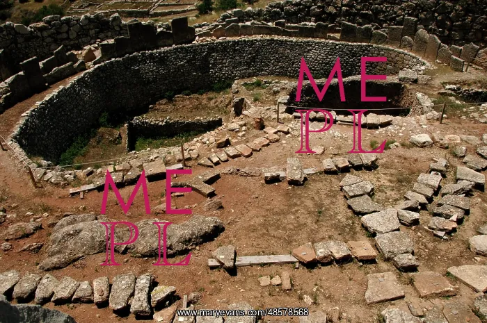 : Acropolis of Mycenae. Royal tombs. Great circle : Acropolis of Mycenae. Royal tombs. Great circle