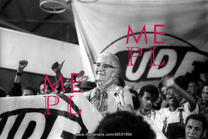 : Activist, Helen Joseph addresses a crowd at the : Activist, Helen Joseph addresses a crowd at the