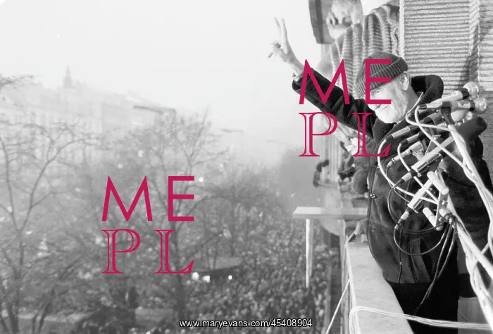 : Actor - Miroslav Machacek - demonstration - Wenceslas Square : Actor - Miroslav Machacek - demonstration - Wenceslas Square