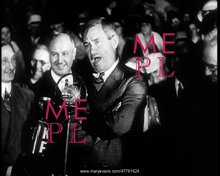 : The Actor Will Rogers Addressing a Large Crowd : The Actor Will Rogers Addressing a Large Crowd