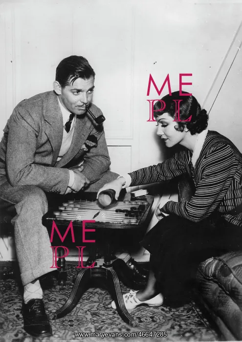 : The actors Clark Gable and Claudette : The actors Clark Gable and Claudette