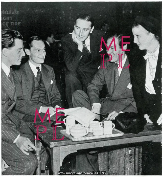 : Actors revising script before show opening, September 1939 : Actors revising script before show opening, September 1939