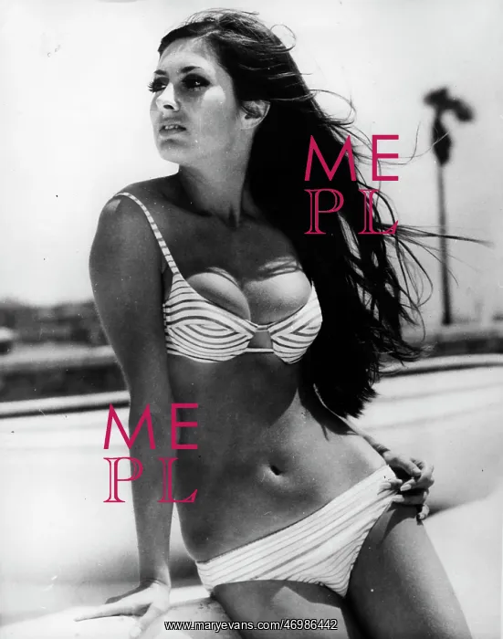 : Actress Grit Freyberg modeling a bikini on a boat : Actress Grit Freyberg modeling a bikini on a boat