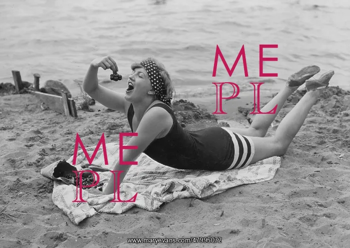 : The actress Maria Paudler on a beach : The actress Maria Paudler on a beach