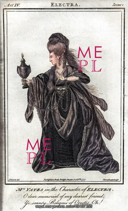 : Actress Mary Ann Yates as Electra