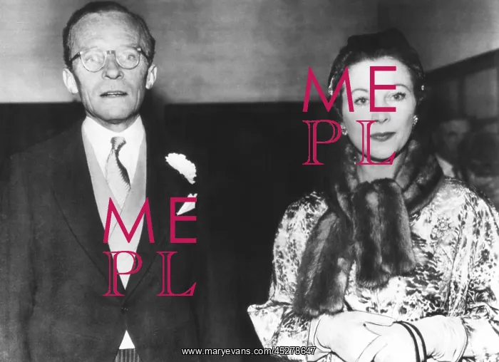 : Actress Vivien Leigh with her former husband, Leigh : Actress Vivien Leigh with her former husband, Leigh