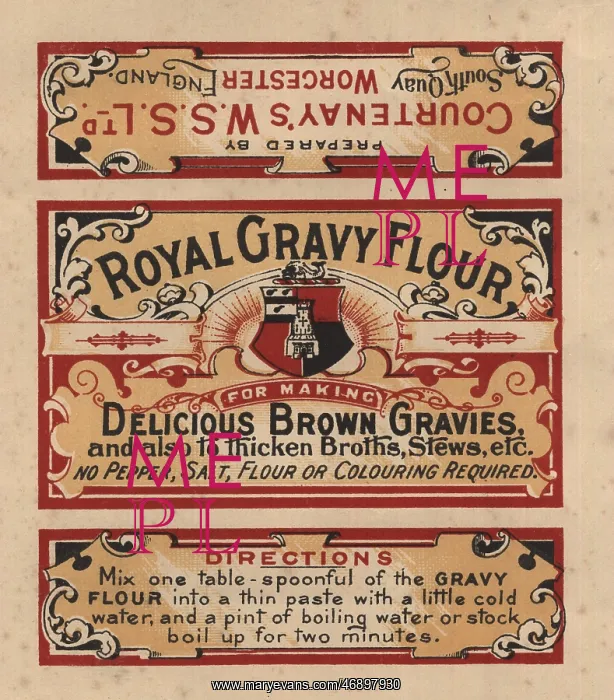 : Advertising - 1920's, Royal Gravy Flour, label : Advertising - 1920's, Royal Gravy Flour, label