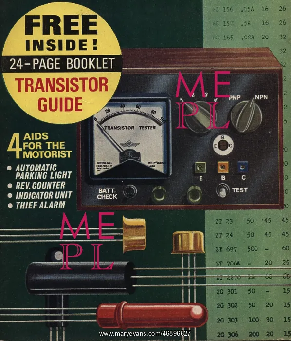 : Advert for 4-in-one car transistor in Practical Electronics : Advert for 4-in-one car transistor in Practical Electronics