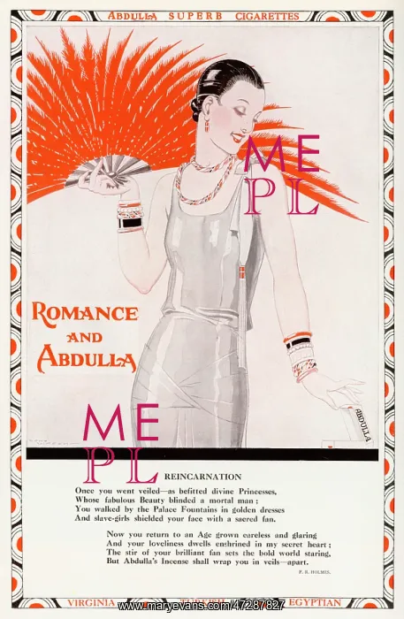 : ADVERT / ABDULLA CIGS 1931 : ADVERT / ABDULLA CIGS 1931
