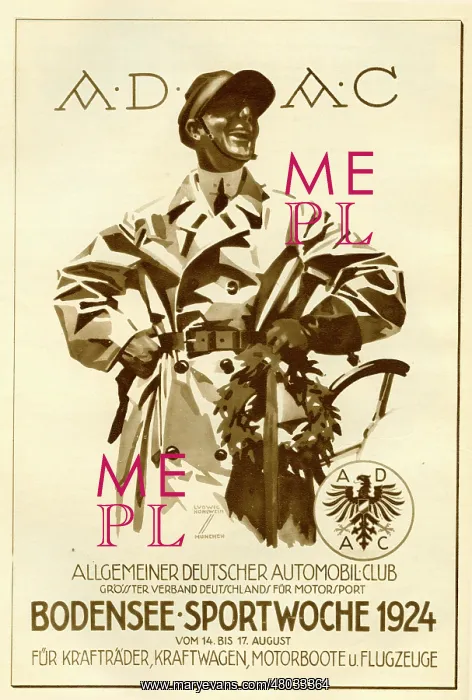 : An advertisement for the ADAC German Automobile Club : An advertisement for the ADAC German Automobile Club