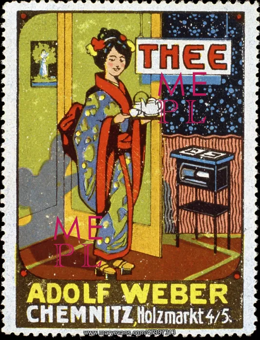 : Advertisement for Adolf Weber tea : Advertisement for Adolf Weber tea