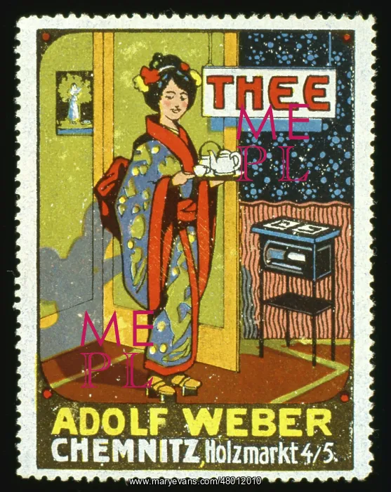 : Advertisement for Adolf Weber tea : Advertisement for Adolf Weber tea