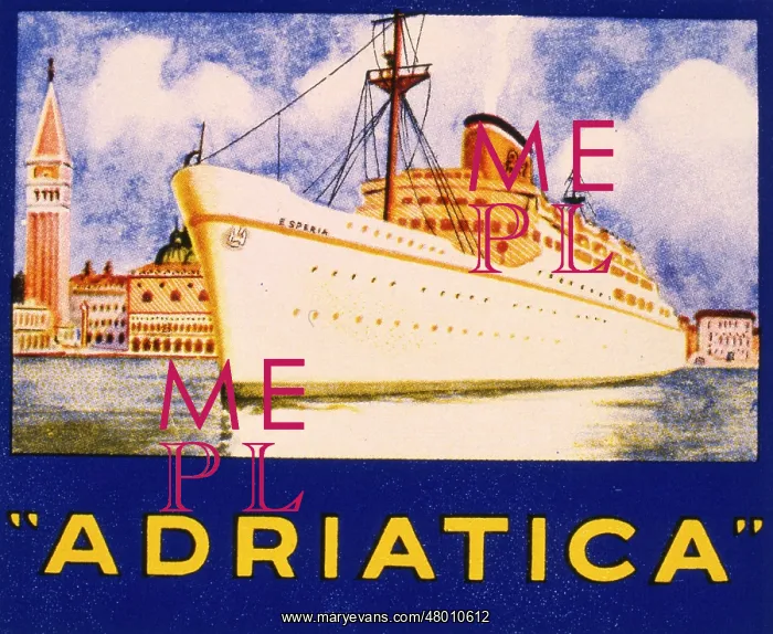: Advertisement for the Adriatica cruise ship : Advertisement for the Adriatica cruise ship