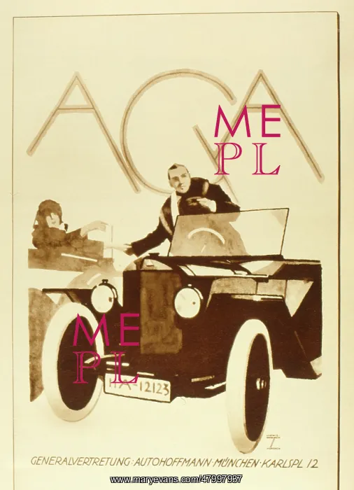 : Advertisement for the AGA car : Advertisement for the AGA car