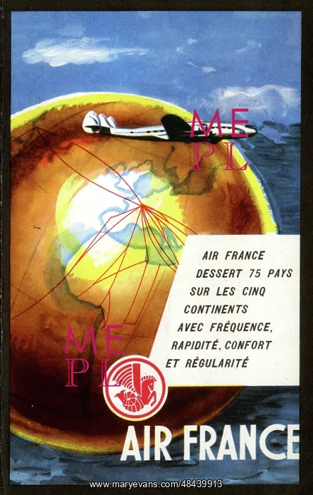 : Advert, Air France, Lockheed Super Constellation : Advert, Air France, Lockheed Super Constellation