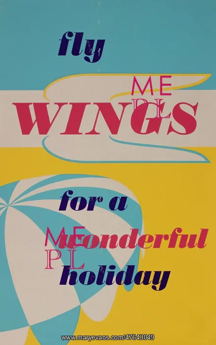 : Advertisement for air travel : Advertisement for air travel