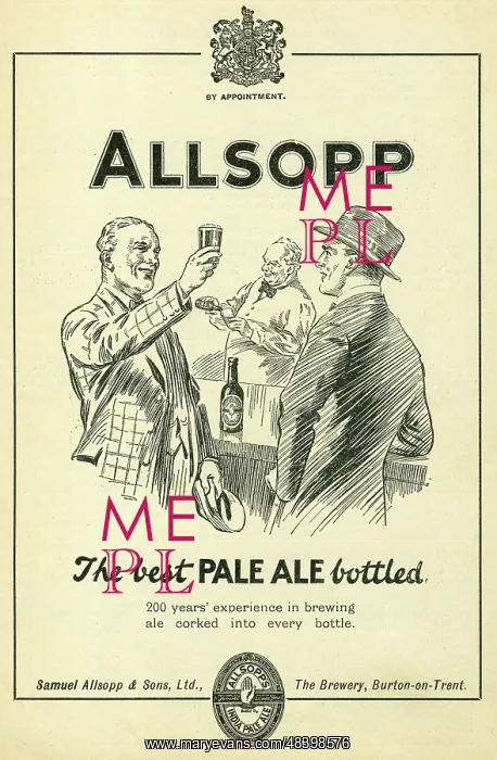 : Advert, Allsopp Pale Ale : Advert, Allsopp Pale Ale