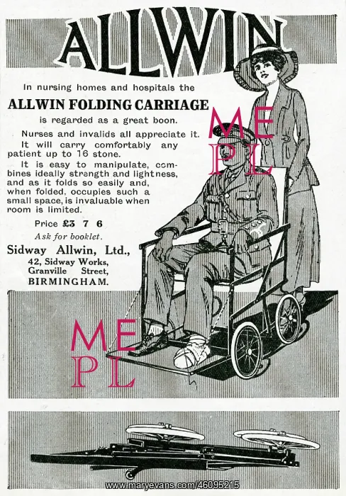 : Advert for Allwin Folding Chair 1917 : Advert for Allwin Folding Chair 1917