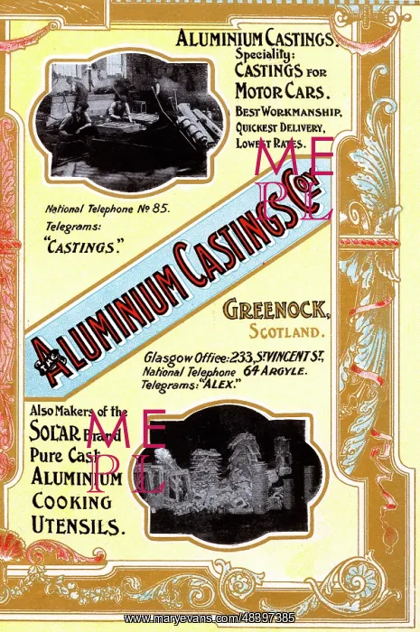 : Advert, Aluminium Castings Company, Greenock : Advert, Aluminium Castings Company, Greenock