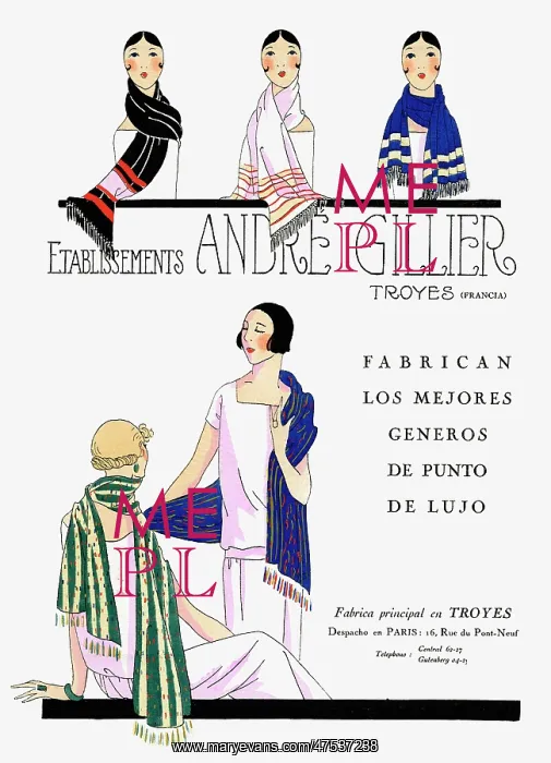 : Advertisement for Andre Gillier knitwear : Advertisement for Andre Gillier knitwear