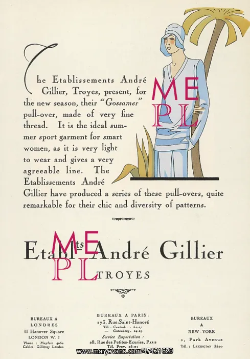 : Advertisement for Andre Gillier pullover : Advertisement for Andre Gillier pullover