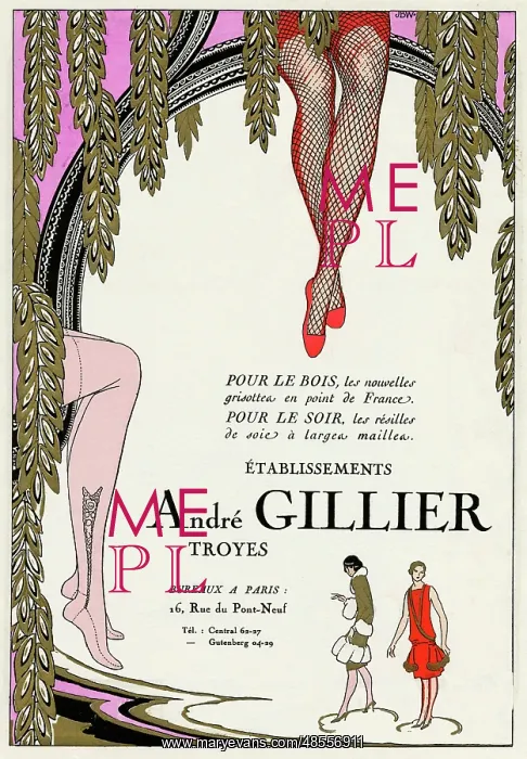 : Advert for Andre Gillier stockings : Advert for Andre Gillier stockings