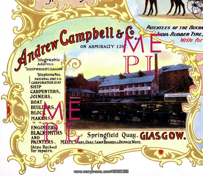 : Advert, Andrew Campbell & Co, Ship Builders, Glasgow : Advert, Andrew Campbell & Co, Ship Builders, Glasgow