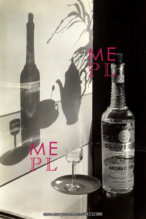 : Advertisement for Anisina Olivieri liqueur : Advertisement for Anisina Olivieri liqueur