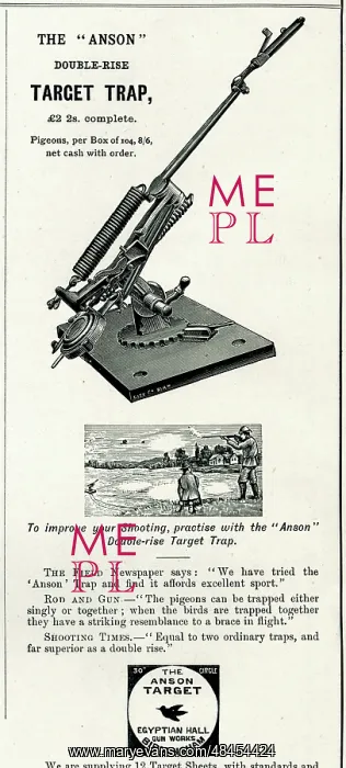 : Advert, Anson Double-Rise Target Trap : Advert, Anson Double-Rise Target Trap