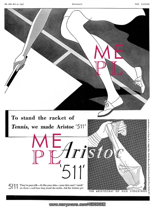 : Advertisement for Aristoc silk stockings : Advertisement for Aristoc silk stockings
