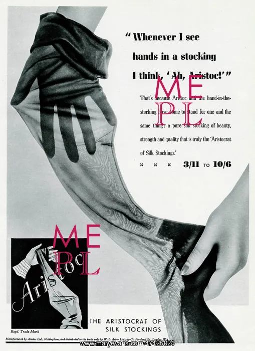 : Advert for Aristoc stockings 1935 : Advert for Aristoc stockings 1935
