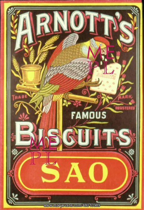 : Advertisement for Arnott's Famous Biscuits : Advertisement for Arnott's Famous Biscuits