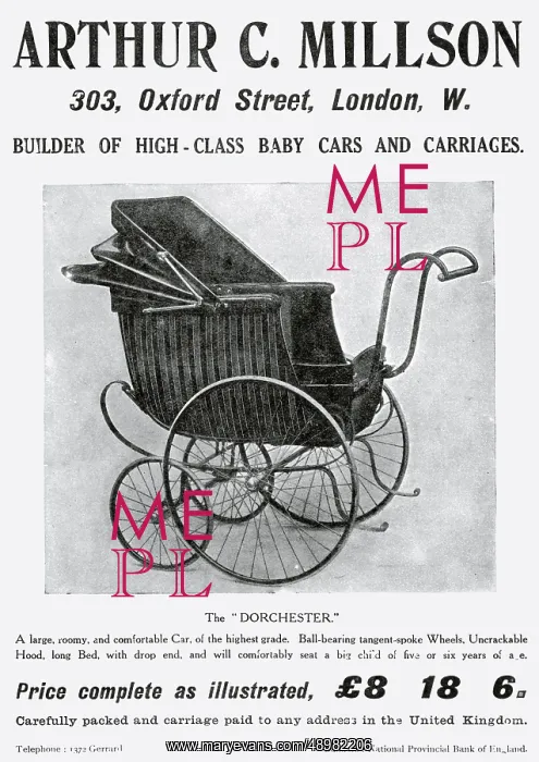 : Advert for Arthur C. Millson - pram 1911 : Advert for Arthur C. Millson - pram 1911
