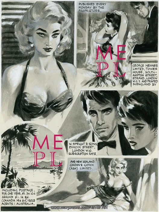 : Advertising artwork for a magazine, by David Wright : Advertising artwork for a magazine, by David Wright
