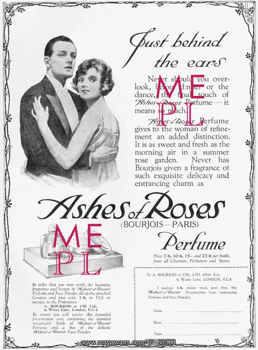  : Advert for Ashes of Roses Perfume, 1925