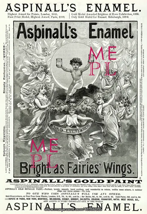: Advert for Aspinall's Enamel 1890 : Advert for Aspinall's Enamel 1890