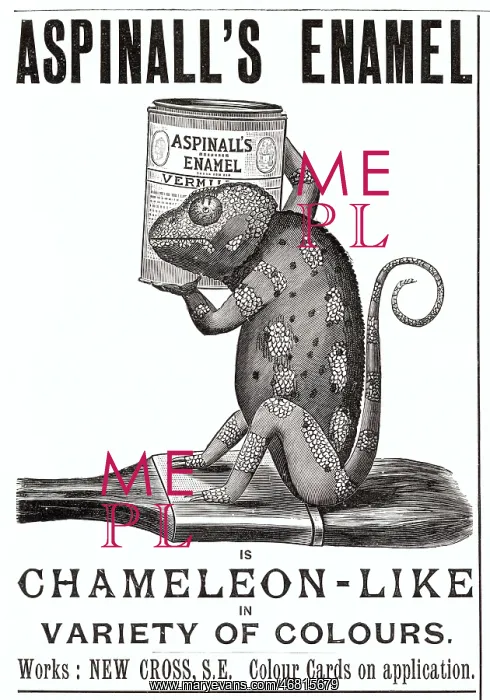 : Advert for Aspinall's Enamel paint 1894 : Advert for Aspinall's Enamel paint 1894
