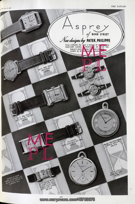 : Advert for Asprey of Bond Street : Advert for Asprey of Bond Street