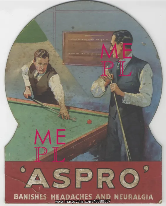 : Advert for Aspro painkillers : Advert for Aspro painkillers