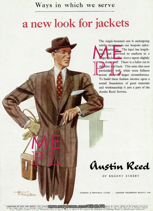  : Advert for Austin Reed, single-breast tweed suit