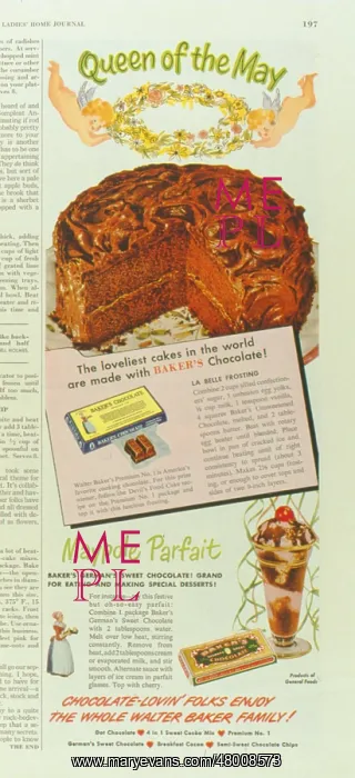 : Advertisement for Baker's Chocolate : Advertisement for Baker's Chocolate