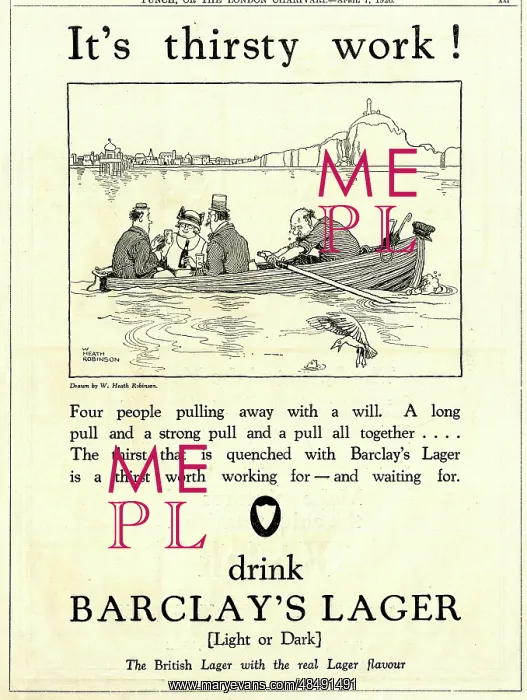 : Advert, Barclay's Lager - It's thirsty work! : Advert, Barclay's Lager - It's thirsty work!
