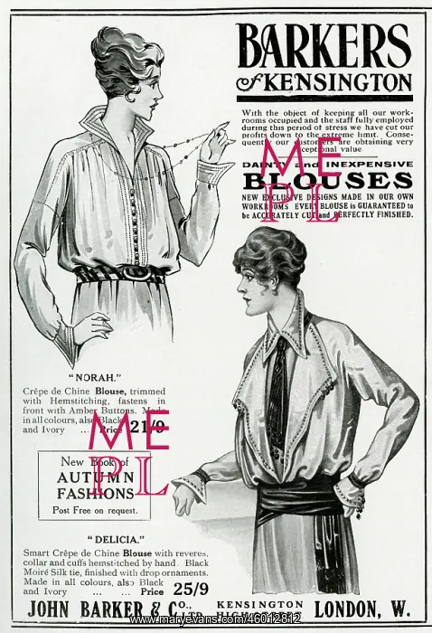 : Advert for Barkers blouses 1914 : Advert for Barkers blouses 1914