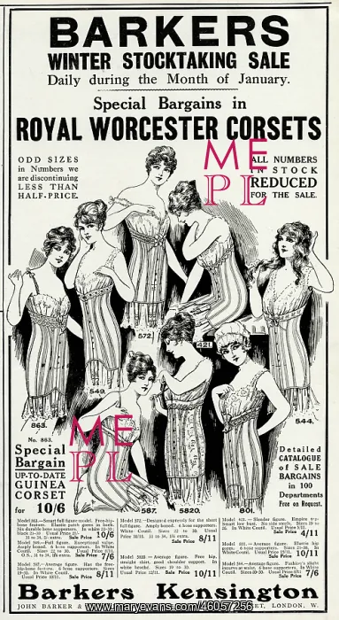 : Advert for Barkers winter corsets 1916 : Advert for Barkers winter corsets 1916
