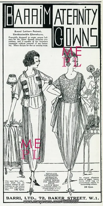 : Advert for Barri: Maternity wear 1920 : Advert for Barri: Maternity wear 1920